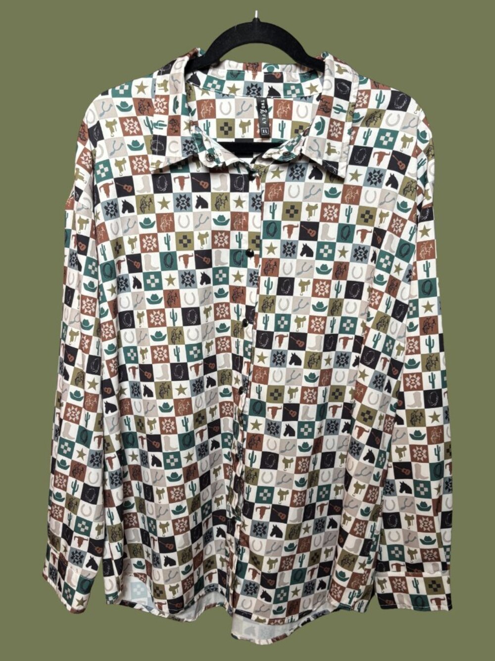 2 Fly Co. Women's Western Checkered Pearl Snap